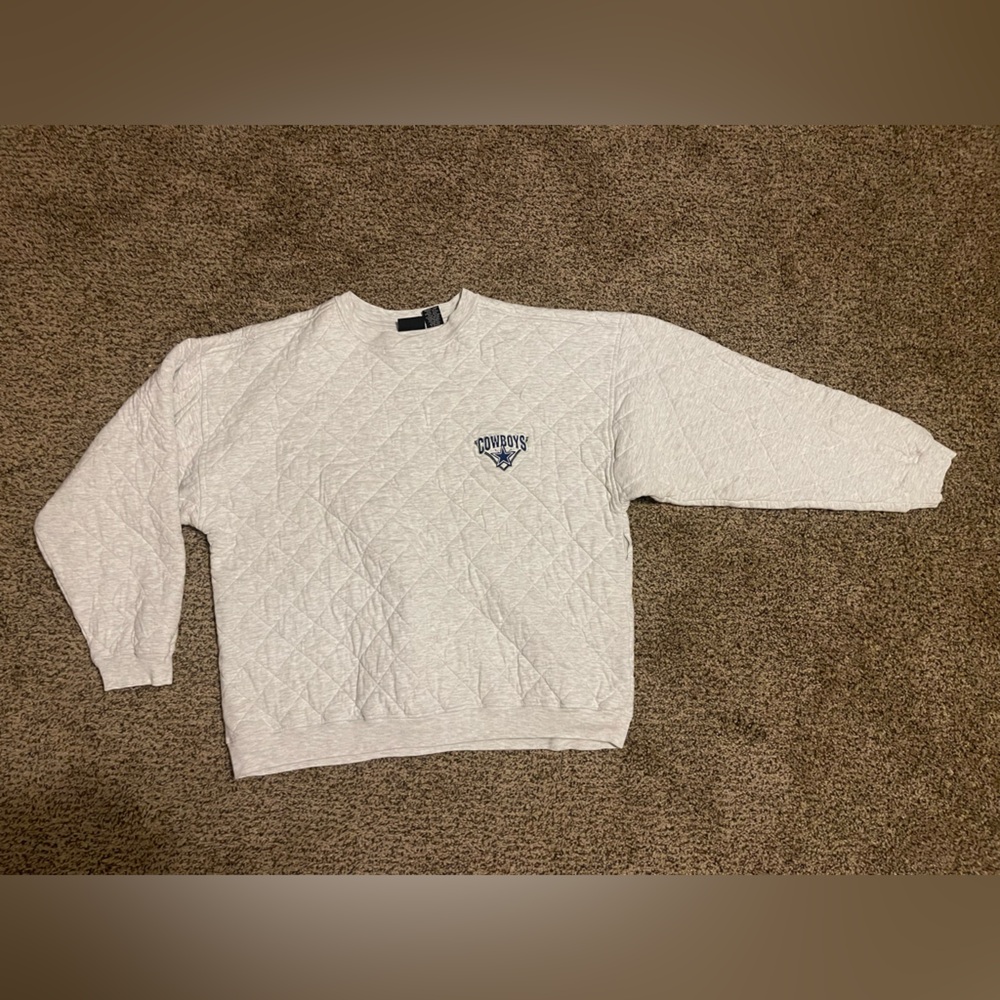 Women's Off-White Quilted Crewneck Sweater
